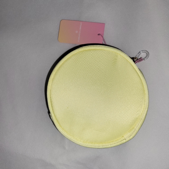 Stoney Clover Lane Mini Circle Pouch Round Yellow Beach Travel - Picture 5 of 6